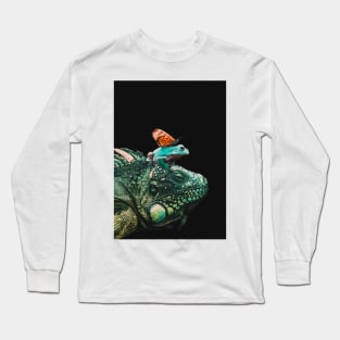 Stacks on Green Lizard Long Sleeve T-Shirt